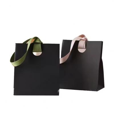 Colorful Style Personalized Shopping Gift Bag Tote Jewelry Bag With Ribbon Handle