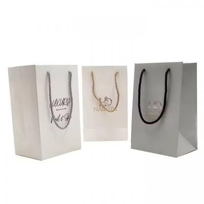 Grocery Packaging Bags Cosmetics Perfume Recyclable Gift Bag With Ribbon Handle