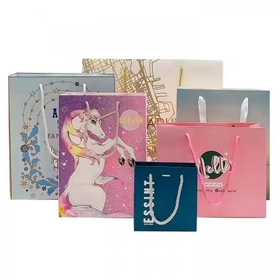 Luxury Shopping Paper Bag With Brand Logo Retail Shopping Gift Packaging