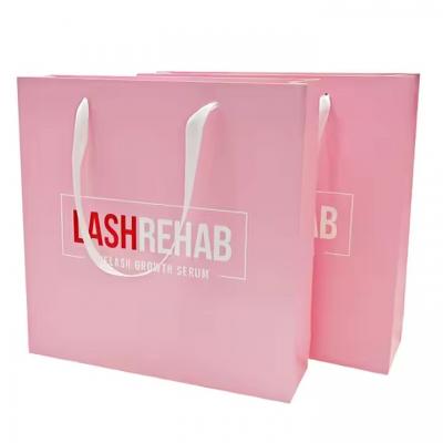 Paper Shopping Bag Reusable White Kraft Paper Bag Packaging for Cosmetics Gift