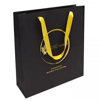 Biodegradable Clothing Shopping Bags Gift Paper Bag Packaging Ribbon Handle Boutique Paper Bag