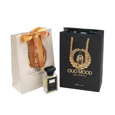 Rigid Exquisite Gift Bag Hot Stamping Gift Carry Boutique Cardboard Paper Bags