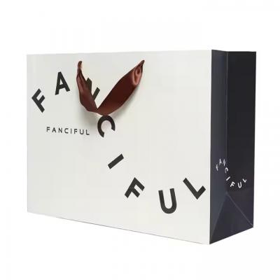 Packaging Paper Bag Pink Clothes Flat Shopping Bag With Logo Printed