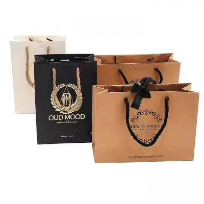 Perfume Kraft Paper Shopping Bag Skin Care Set Paper Bag With Cotton Rope Handle