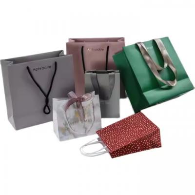 Shopping Gift Packaging Bag for Presents Wedding Party Gift Custom Elegant Paper Bag