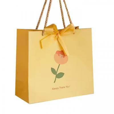 Gift Bag With Ribbon Bow Boutique Packaging Shopping Bag Paper Bags