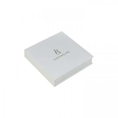 Gold Stamping Small Book Shape Magnetic Paper Jewelry Box Packaging