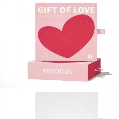 White Cardboard Drawer Style Cosmetic Gift Box Embossed and UV