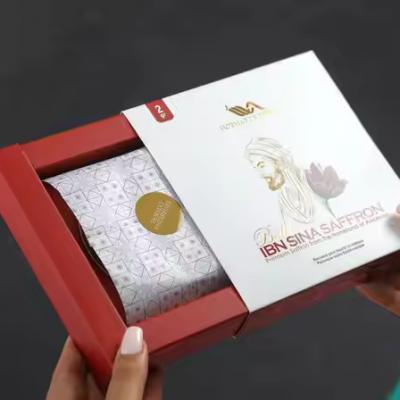 Cardboard Gift Candle Saffron Box Packaging Jar Bottle Paper Gift Packing Box