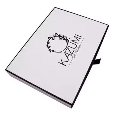 Nail Polish Glass Bottle Square Black Cardboard Display Drawer Box