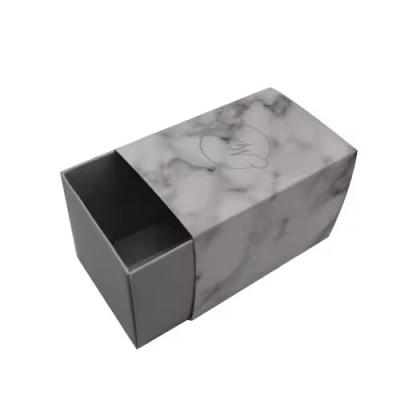 Rigid Sliding Out Drawer Box Marble Gift Box for Jewelry Storage Box With Ribbon