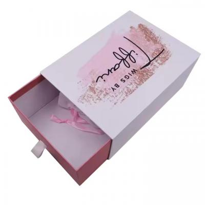 Weave Hair Cardboard Gift Slide Out Box Custom Packaging Wig Packaging