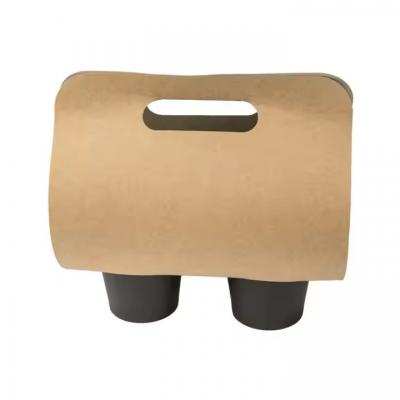 Coffee Carrier Cup Holder Template Custom Made Kraft Paper Coffee Cup Carrier