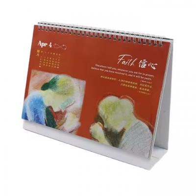 Calendar Printing Full Color Paper&Paperboard Printing Folding Paper Standing Desk Calendar
