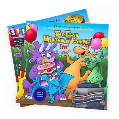 Custom Kids Coloring Book Storybook for Children with Hard Cover Paper Kraft Cardboard