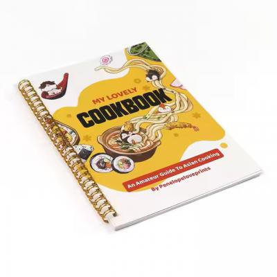 Eco-friendly Good Quality Spiral Cookbook Recipe Book Cooking Book