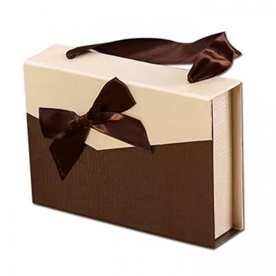 Valentine Magnetic Ribbon Closure Handmade Chocolate Gift Box With Divider