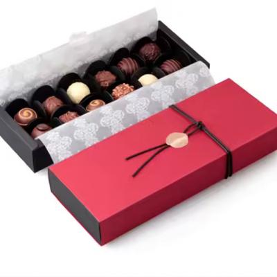 Printed Luxury Folding Rigid Paper Wedding Invitation Gift Packaging Chocolate Box