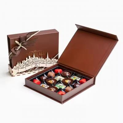 Chocolate Cookie Kraft Paper Boxes Dessert Box Chocolate Packaging Box With Dividers