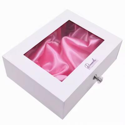 Sliding Drawer Box Packaging Human Hair Wig Cardboard Gift Box Window