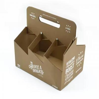 3 4 6 8 Bottle Pack Wine Beer Corrugated Box Carrier Beer Shipping Box with Handle