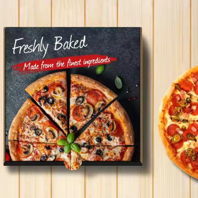 12 Inch Pizza Carton Box Black Pizza Box 14X14 Packaging Rectangular Pizza Box