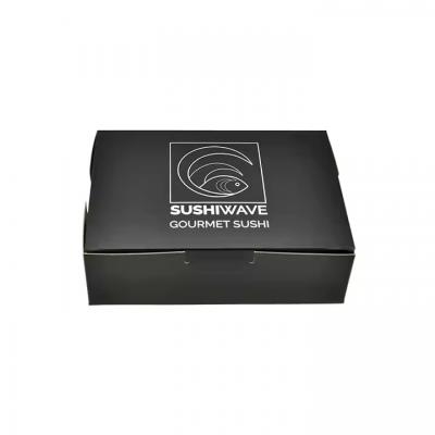 Sushi Packaging Premium White Paper Cardboard Sushi Roll Bento togo Box Black