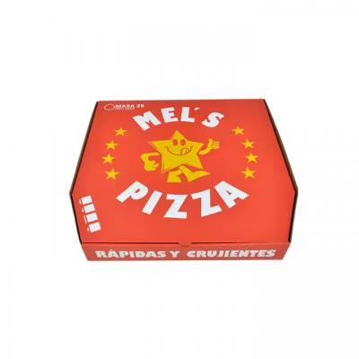 Portable 9 10 11 12 14 18 Inch Flute Corrugated Paper Pizza Box with Embossing
