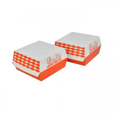 Fries Burger Box Design Fast Food Takeout Hamburger Box with Logo Printing