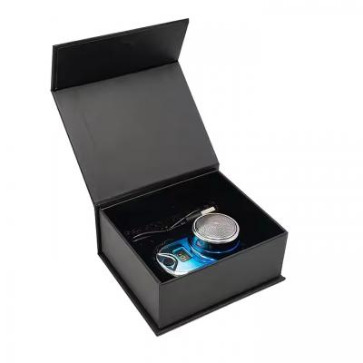 Luxury Flip Top Cardboard Box Black Paper Magnetic Gift Box