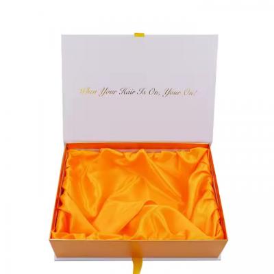Weave Hair Gift Storage Box Wig Box With Ribbon Custom Logo Bundle Packaging Set