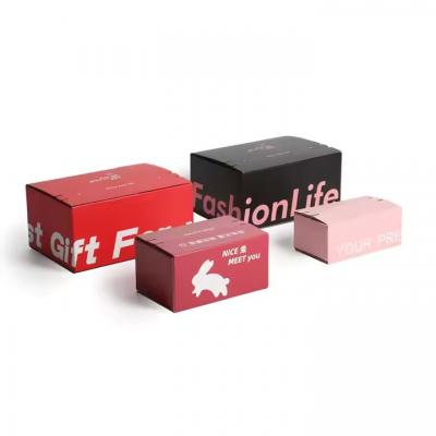 Cardboard Shipping Box With Zipper Strip Commerce Mailing Adhesive Tear