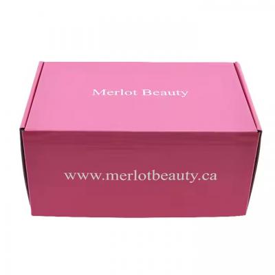 Pink Cardboard Large Folding Boxes Custom Printed Corrugated Mailer