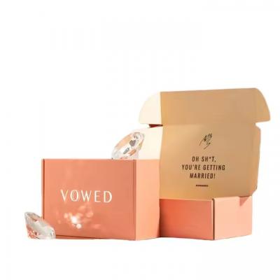Pink Corrugated Paper Shipping Boxes Custom Printed Packaging Mailer Box With Logo