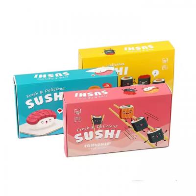 Custom Printing Disposable Ivory Paper Takeaway Japan Sushi Packaging