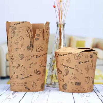 Noodle Kraft Paper Box Pasta Fast Food Packaging Box