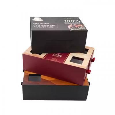 Art Paper Gift Box for Sushi and Chewing Gum Mixed Dried Nuts Embossed and Matt Laminated