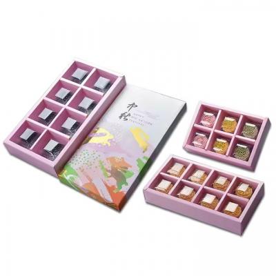 Luxury Food Grade Customized Mooncake Box Packaging With Ribbon Package Food Grade